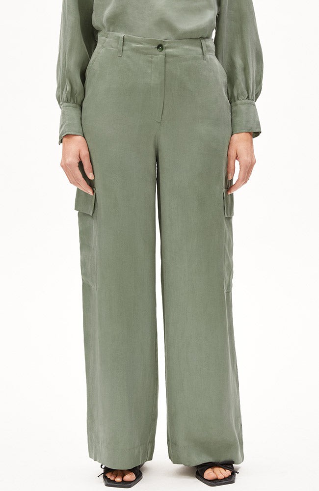 Catiaa broek grey green from Sophie Stone