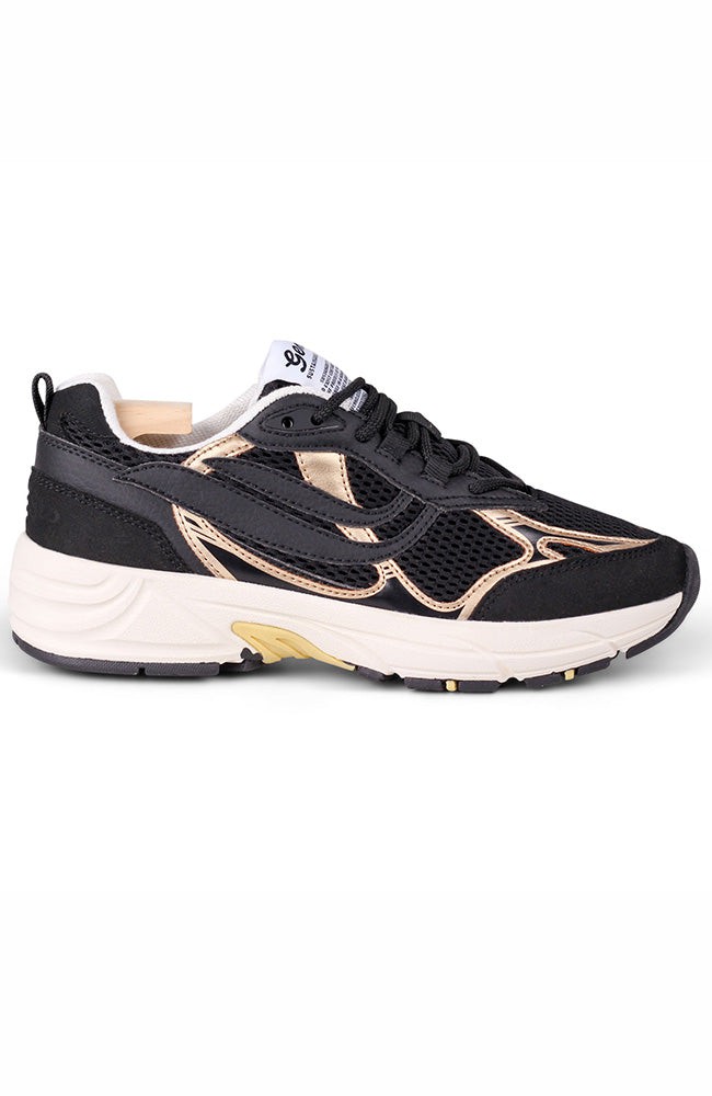 G-eco '99 metallic serial black gold sneakers from Sophie Stone