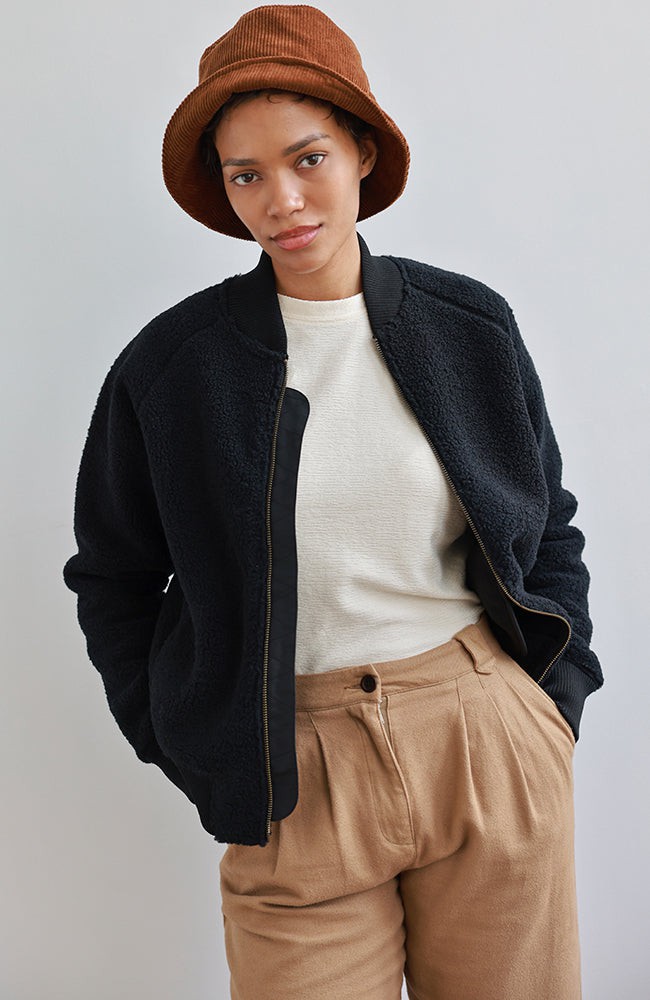 Meriman teddy bomber zwart from Sophie Stone