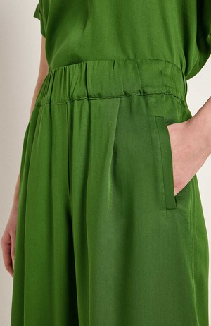 Tencel wide leg broek groen from Sophie Stone