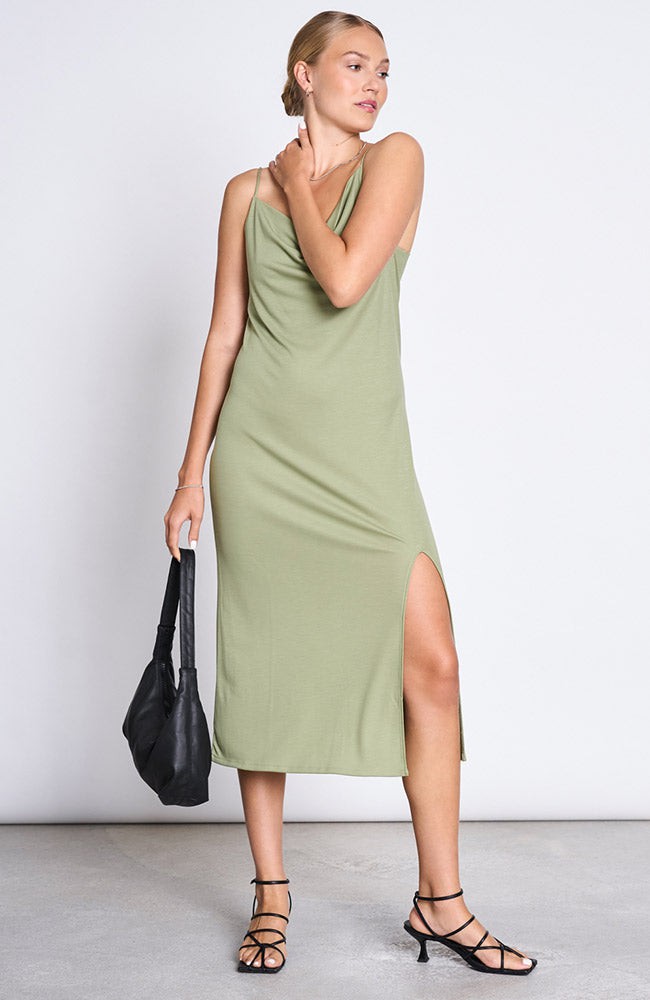 Helen midi jurk olive from Sophie Stone