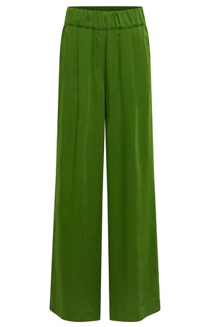 Tencel wide leg broek groen from Sophie Stone