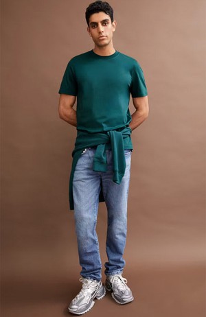 Maarkos t-shirt deep teal from Sophie Stone