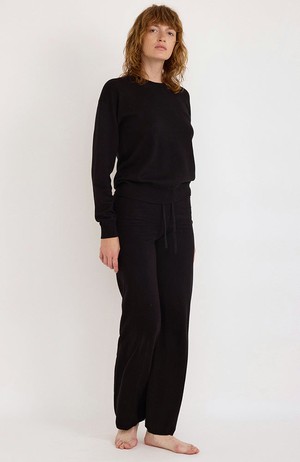 Sweater boxy crewneck zwart from Sophie Stone