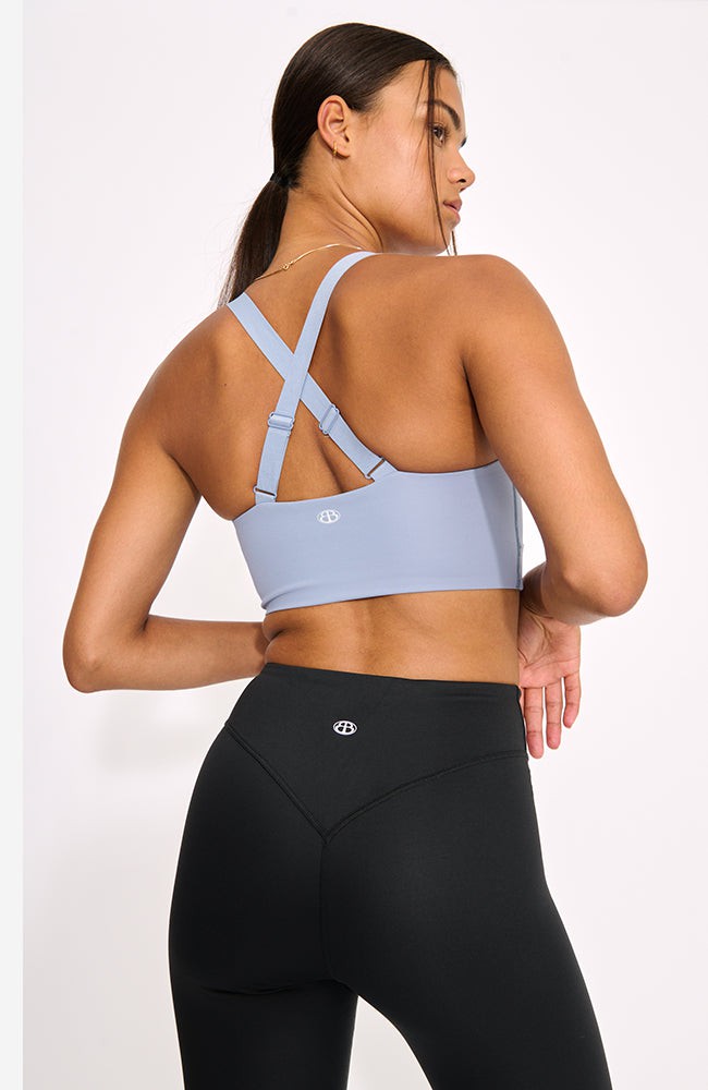 Active cross back bra misty blue from Sophie Stone