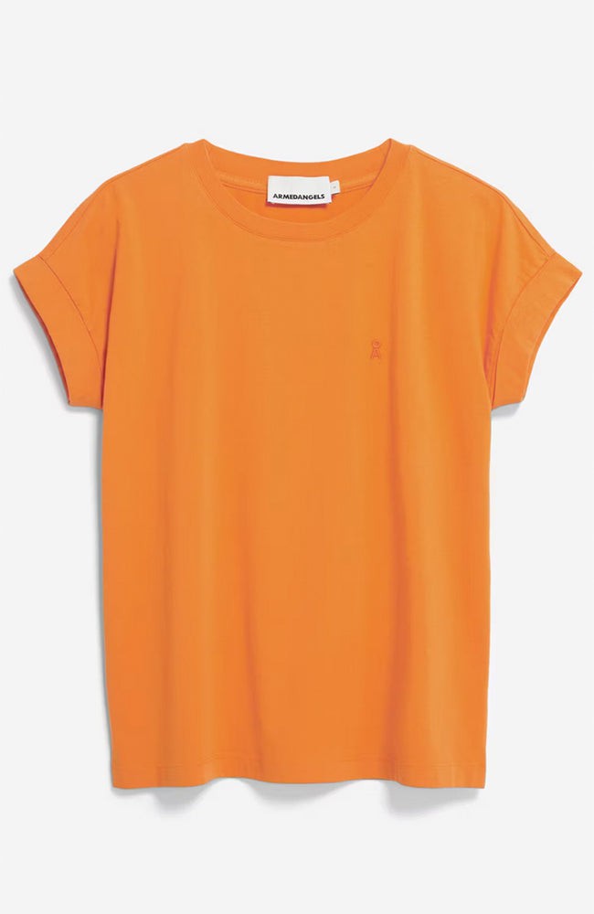 Idaara t-shirt light tangerine from Sophie Stone