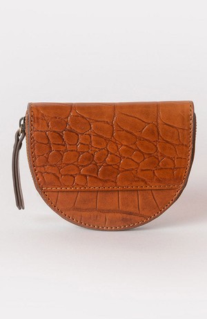 Laura Cognac Croco portemonnee from Sophie Stone