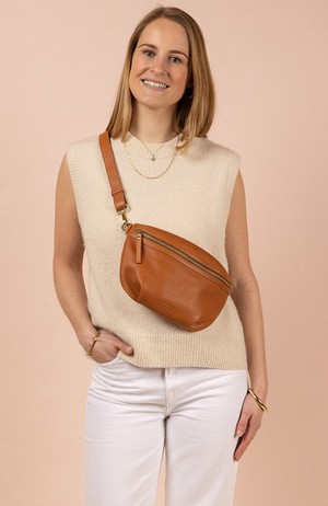 Milo Wild Oak Soft Grain Leather tas from Sophie Stone