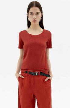 Cassia Hemp T-shirt orange via Sophie Stone