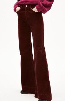 Murliaa corduroy broek cranberry via Sophie Stone