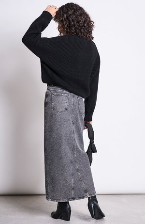 Luce denim rok light grey from Sophie Stone