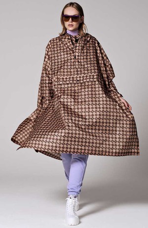 Damier Poncho from Sophie Stone