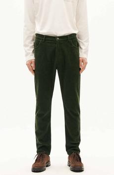 Corduroy five pockets broek groen via Sophie Stone