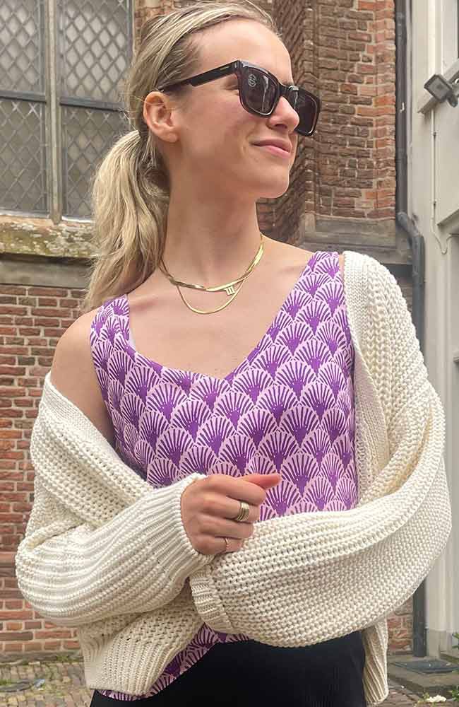 Lena vest off-white from Sophie Stone