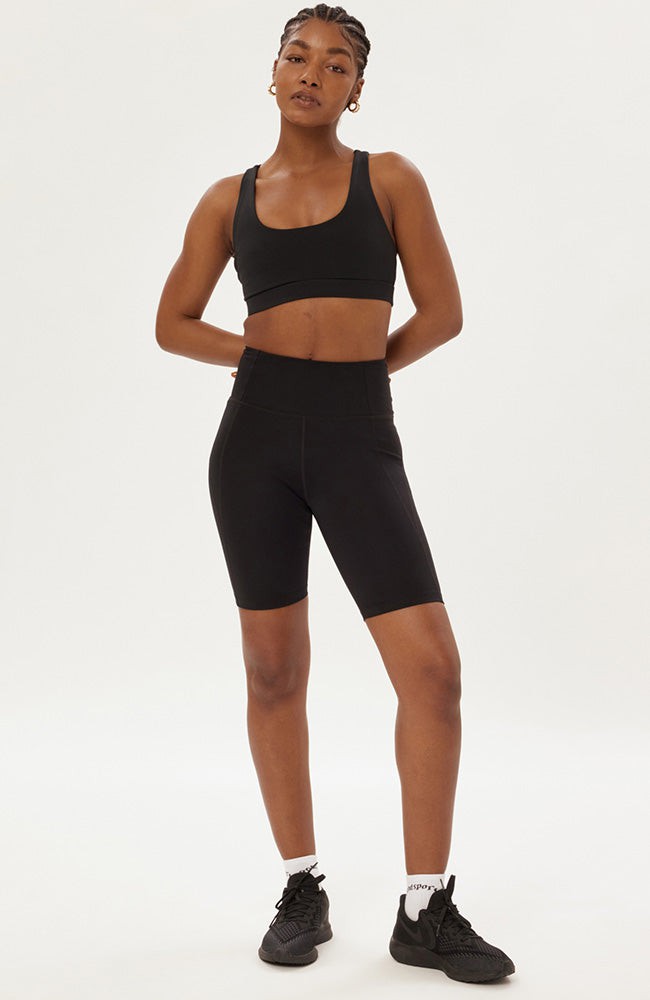 Compressive high-rise bike shorts black from Sophie Stone