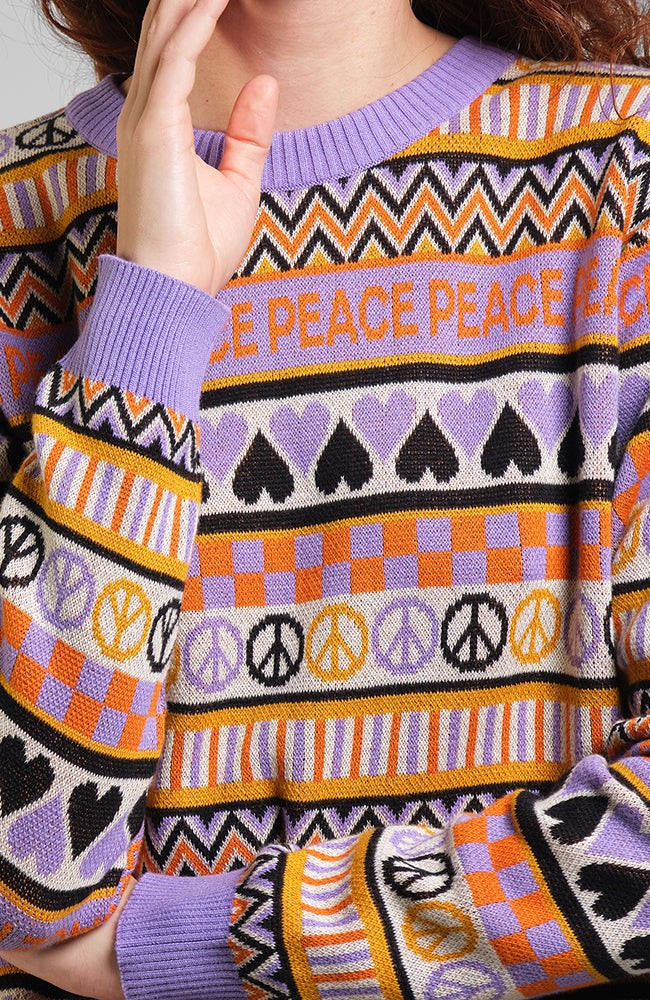 Arendal trui Peace Purple from Sophie Stone