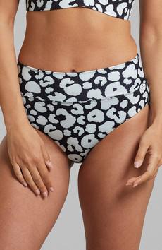 Bikinibroekje Slite leopard black via Sophie Stone