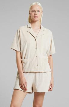 Valje terry blouse oat white via Sophie Stone