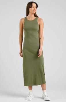 Motala rib jurk leaf green via Sophie Stone