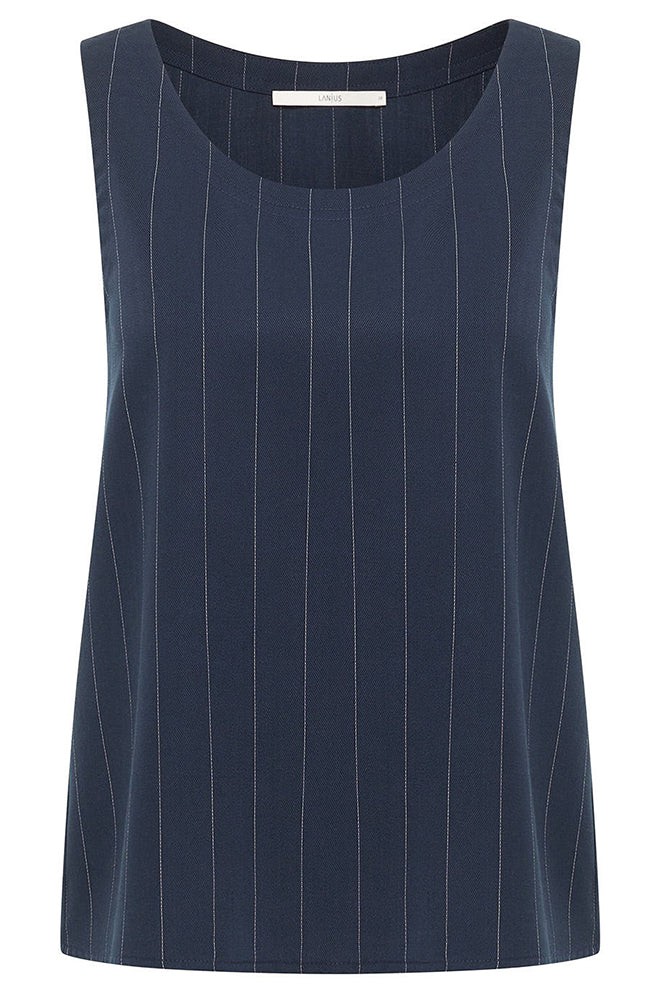 Krijtstreep top navy from Sophie Stone