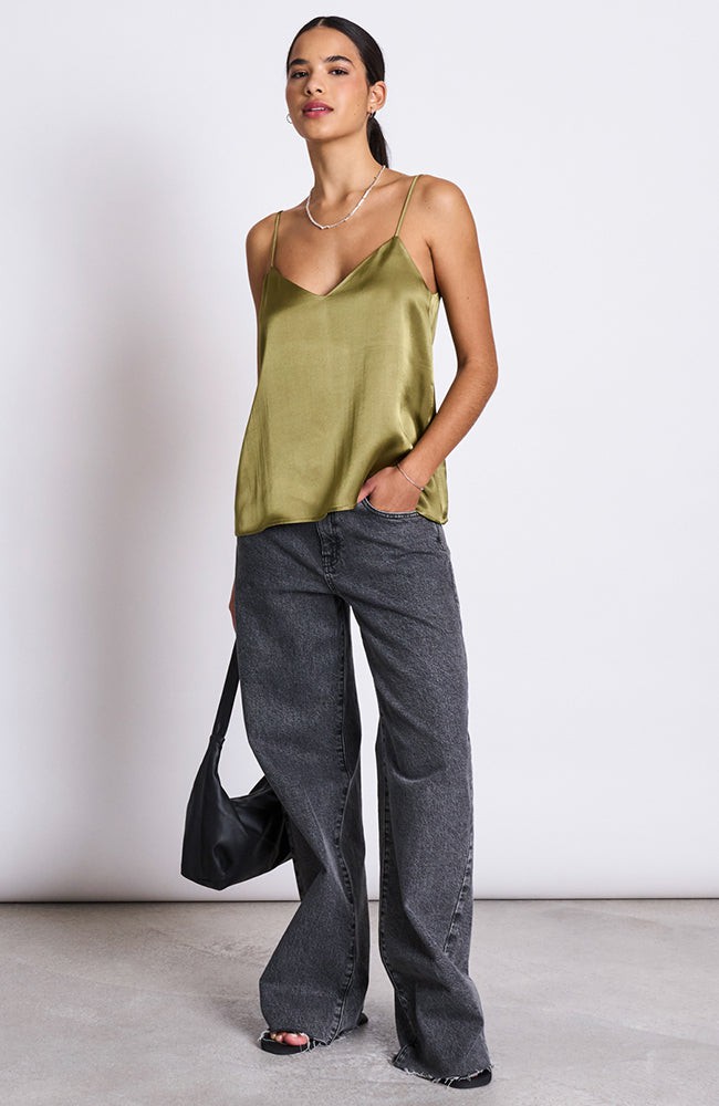 Maud slip top woody olive from Sophie Stone