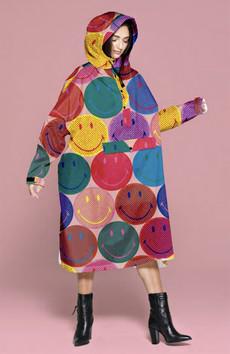 Pop Art Smiley Poncho via Sophie Stone