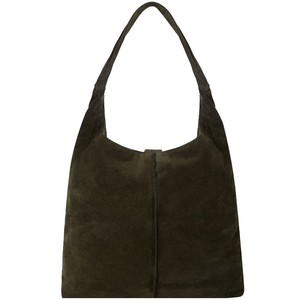 Olive Soft Suede Hobo Shoulder Bag from Sostter