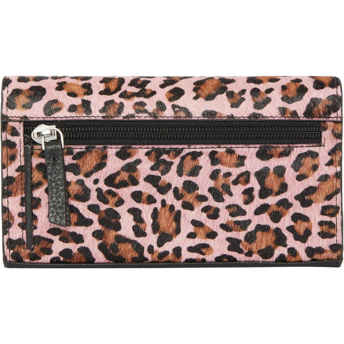 Pink Animal Print Leather Multi Section Purse from Sostter