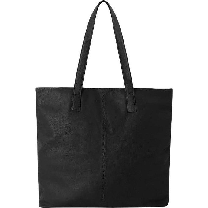 Black Leather Everyday Tote from Sostter