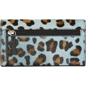 Blue Animal Print Leather Multi Section Purse from Sostter