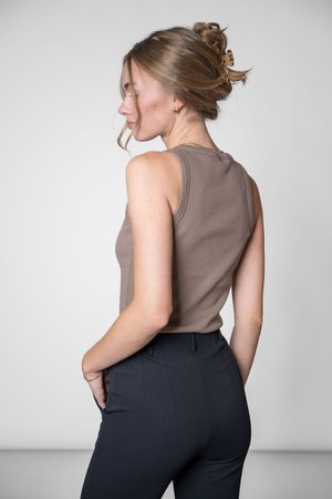 Tank top made of organic cotton, light brown from STORY OF MINE