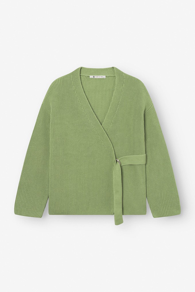 Cardigan in a light-green wrap look from STORY OF MINE