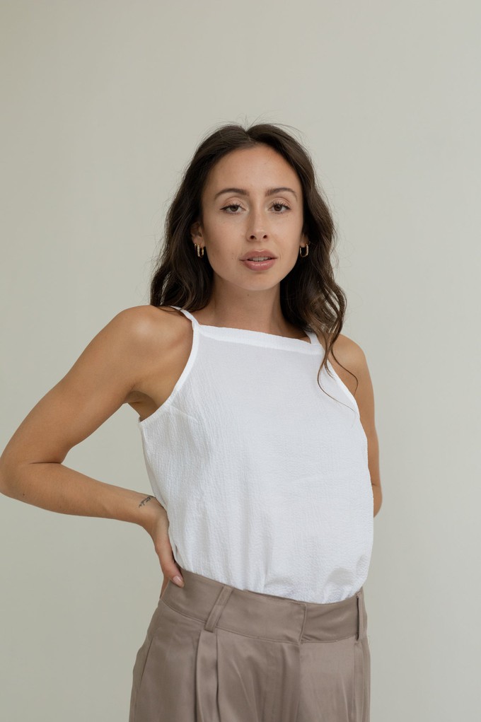 Light top with thin straps white from STORY OF MINE