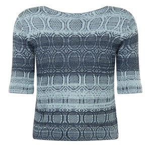 Denîmes Gradient Graphic Jacquard Cotton Jumper - Dark With Light Blue from STUDIO MYR