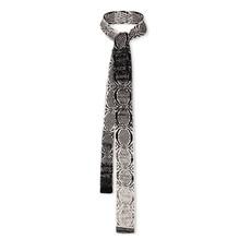 Rock Gradient Graphic Jacquard Knitted Cotton Necktie - Black With Silver Grey via STUDIO MYR