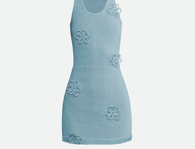 Flower mini scoop neck dress from Studio Selles