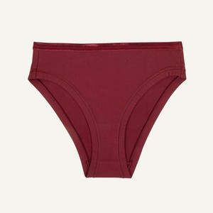 Organic Cotton Mid-Rise Bikini in Garnet from Subset