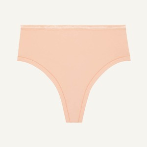 Organic Cotton High-Rise Thong in Peach from Subset