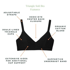 Organic Cotton Triangle Soft Bra in Garnet from Subset