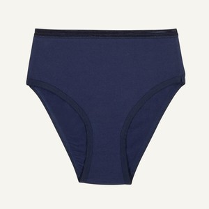 Organic Cotton High-Rise Brief in Marine from Subset