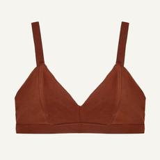 Organic Cotton Triangle Soft Bra in Cacao via Subset