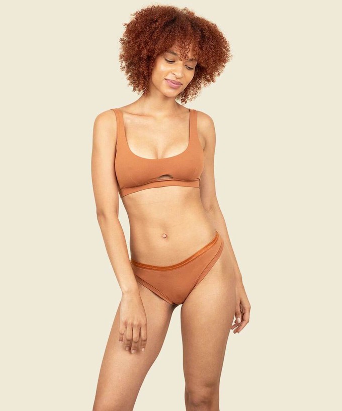 Organic Cotton Low-Rise Bikini in Carbon & Spice 2-Pack from Subset