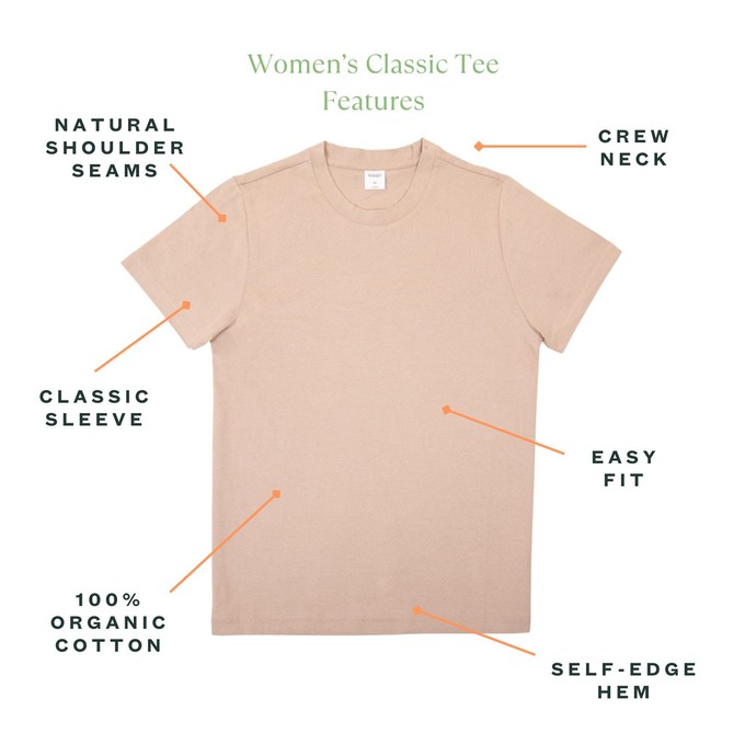 Organic Cotton Classic Tee in Stone from Subset