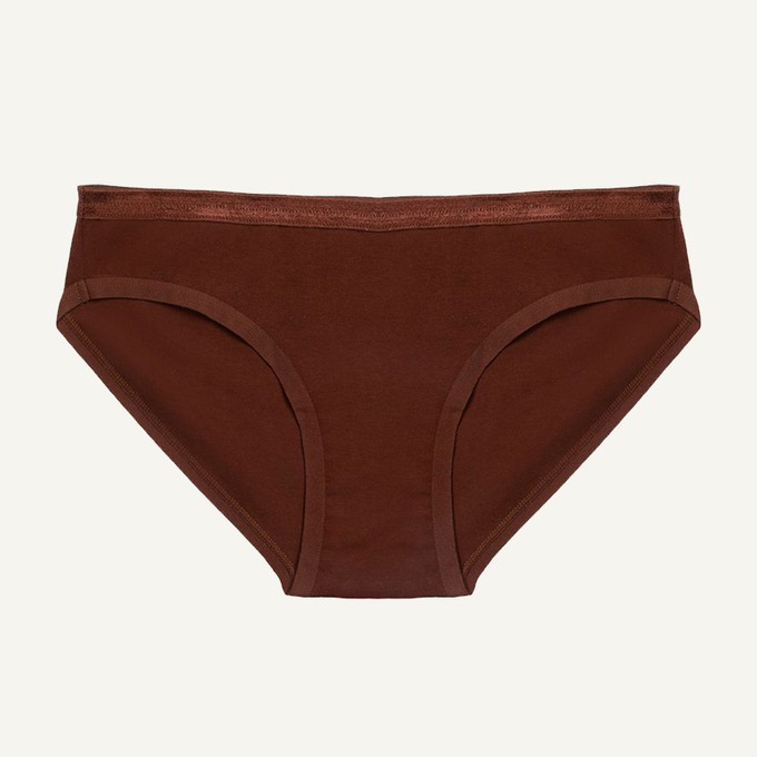 Organic Cotton Low-Rise Brief in Cacao from Subset