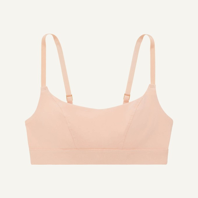 Organic Cotton Tank Bralette in Peach from Subset