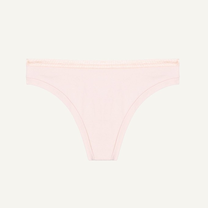 Organic Cotton Low-Rise Thong in Quartz from Subset