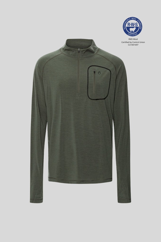 Superino Alling Half Zip Lark Green from Superstainable