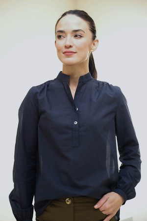 Soof Blouse | Katoen Blauw from Sûr Atelier