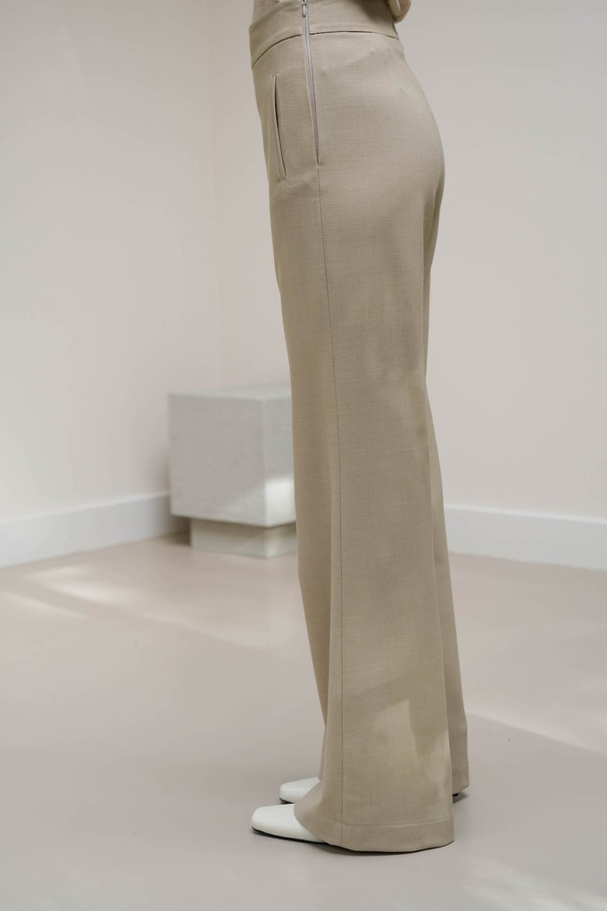 Ziggy Broek | Coolwool Beige from Sûr Atelier