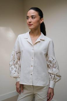 Enaz Blouse | Katoen Broderie via Sûr Atelier